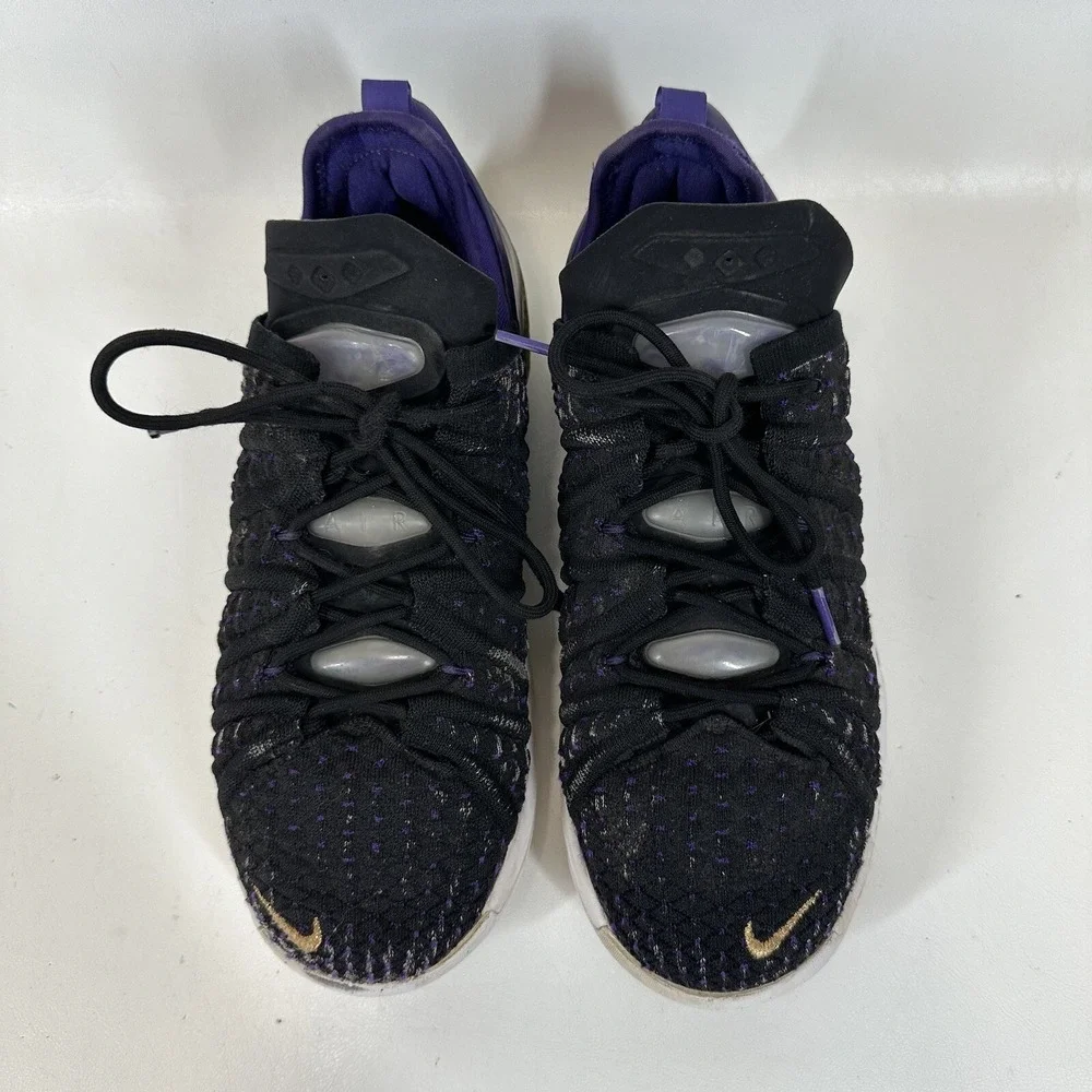 NIKE LEBRON JAMES XVIII Lakers CW2760-004 Basketball Shoes Black Youth Size 7‎ Y
